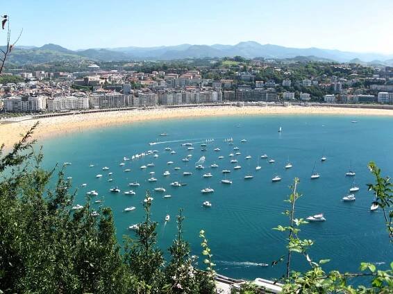 San Sebastian, beach, Španělsko, krajina