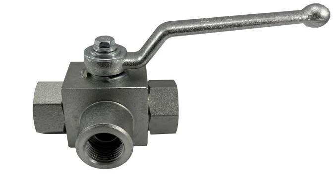 HYRS 3 VIE 1" Tří cestný kulový kohout do potrubí, Pmax: 350 bar, Průtok: 180 l/min