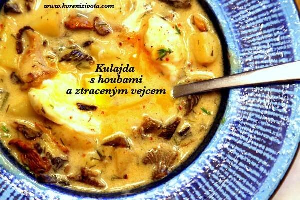 kulajda s houbami a ztraceným vejcem