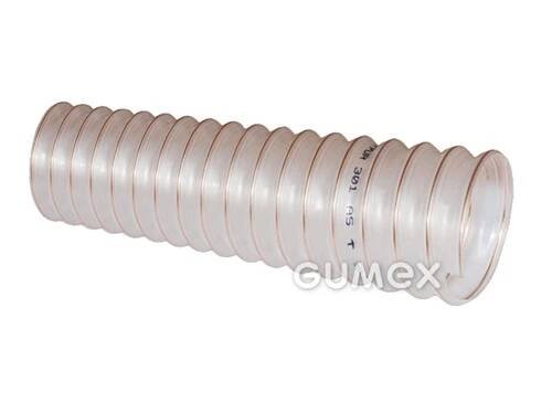 Vzduchotechnická hadice pro lehčí abraziva PROTAPE PUR301 AS, 60/68mm, 0,405bar/-0,145bar, odpor <10.9 Ω, Pre-PUR-esterová báze, -40°C/+90°C, transparentní