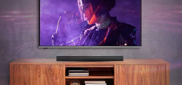 Panasonic SC-HTB100EGK Panasonic SC-HTB100 stereofonní ozvučení pro domácí kino (45W, HDMI, Bluetooth, optický vstup, basreflexní otvor, držák na stěnu), černá 1