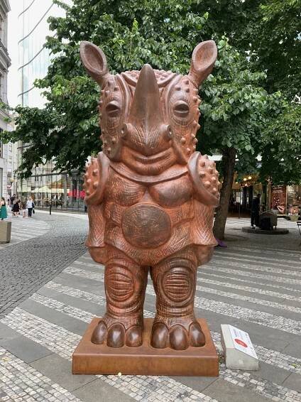 Rhinoceros (Jaroslav Róna) — Our Beautiful Prague