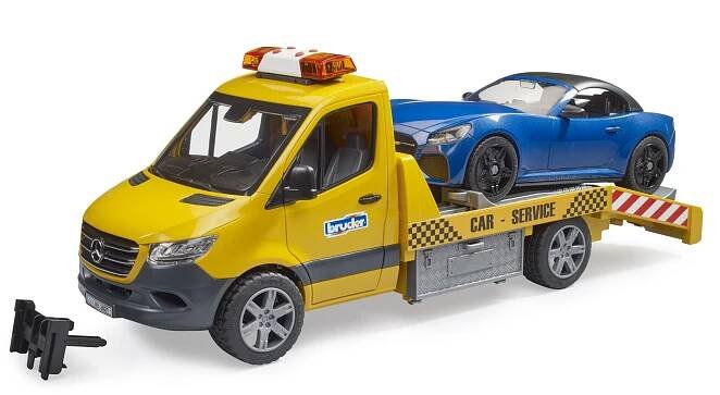 Bruder 02675 – Odtahovka MB Sprinter s majákem a autem
