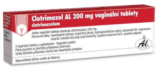 Clotrimazol AL 200 tbl.vag.3x200mg+apl.