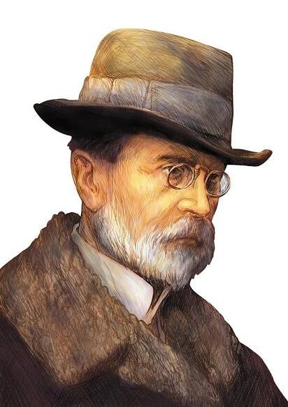 Tomáš Garrigue Masaryk - barevný portrét - STIEFEL.CZ