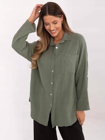 Khaki dámská mušelínová košile (Velikost ONE SIZE)