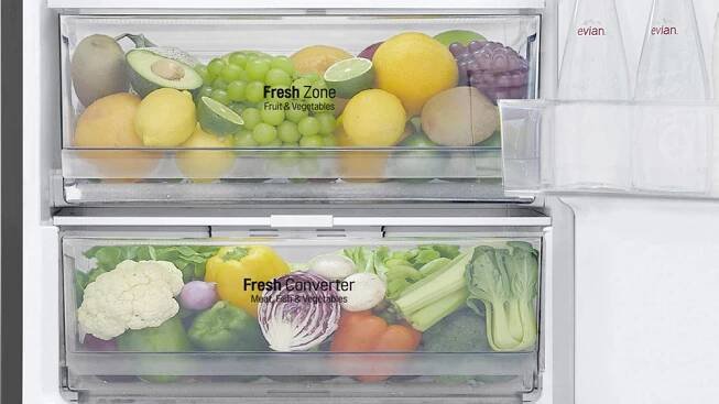 Fresh šuplíky v kombinované chladničce LG GBP62PZNBC_04