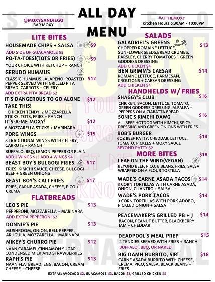 Menus, Hours, and Prices - Oh My! Restaurants Around San Diego Comic-Con 2025 [UPDATE July 19] - San Diego Comic-Con Unofficial