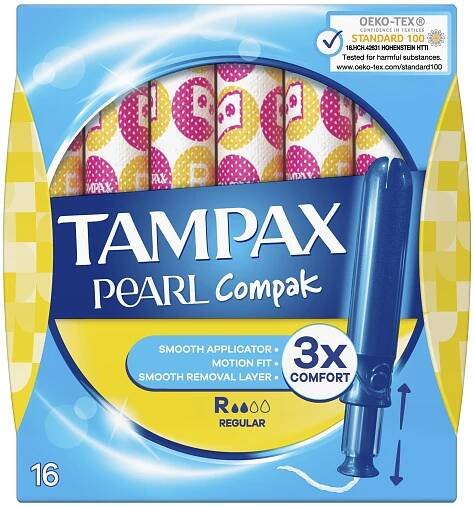 Tampax Compak Pearl Regular Tampony s aplikátorem x16