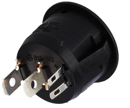 R13-112L-02-BBCR-L1 kolébkový spínač LED 12V červený | KONDIK.cz