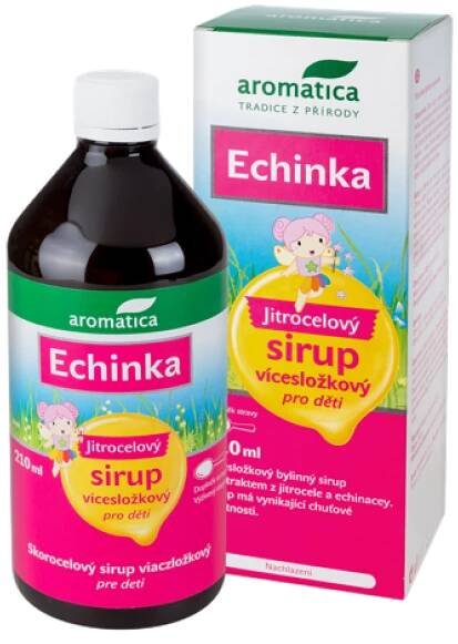 AROMATICA Echinka – jitrocelový sirup s echinaceou pro děti, 210 ml