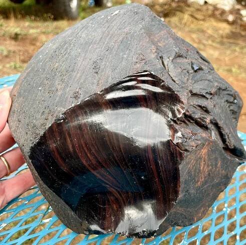 Gold Sheen Mahogany Obsidian rough mineral display specimen 16.84 lbs