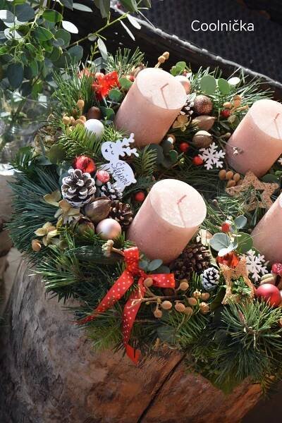 Velký adventní věnec Šampaň UKÁZKA - Image 3