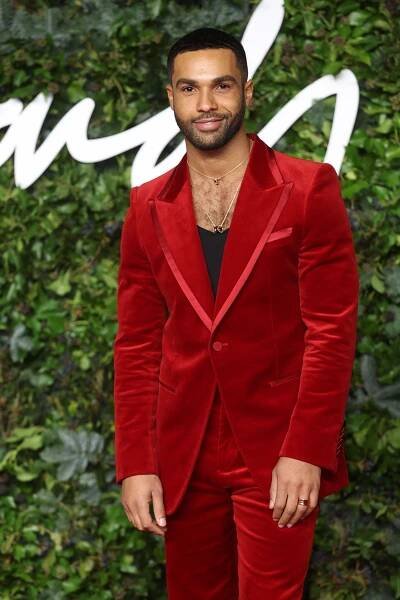 LONDON ENGLAND  NOVEMBER 29 Lucien Laviscount attends The Fashion Awards 2021 at the Royal Albert Hall on November 29...
