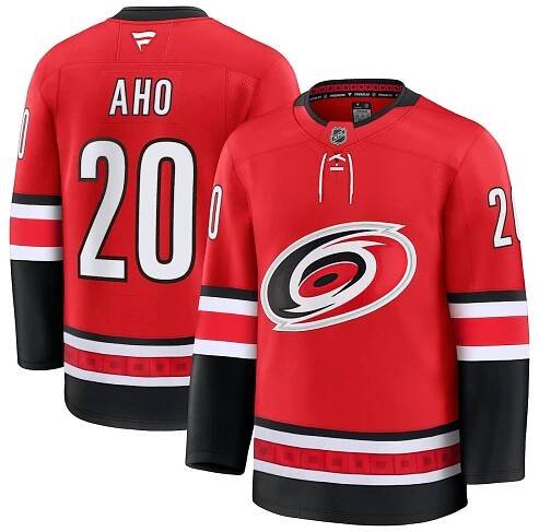 Men's Carolina Hurricanes Sebastian Aho Fanatics Red Alternate Premium Jersey