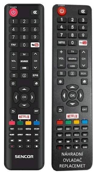 Dálkový ovladač Emerx Sencor SLE32S600TCS, SLE40FS600TCS