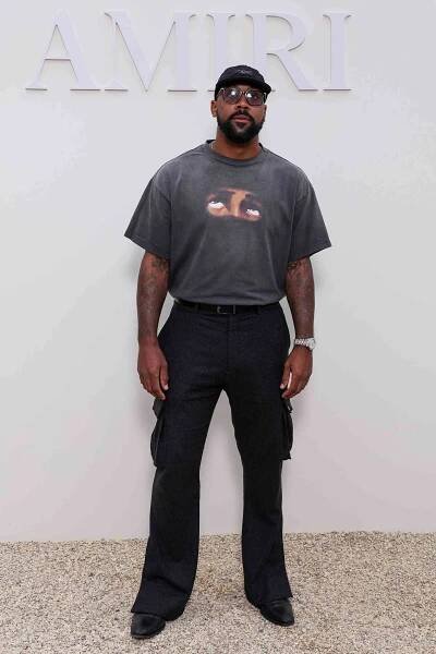 Marcus Jordan attends the Amiri Menswear Spring/Summer 2025 