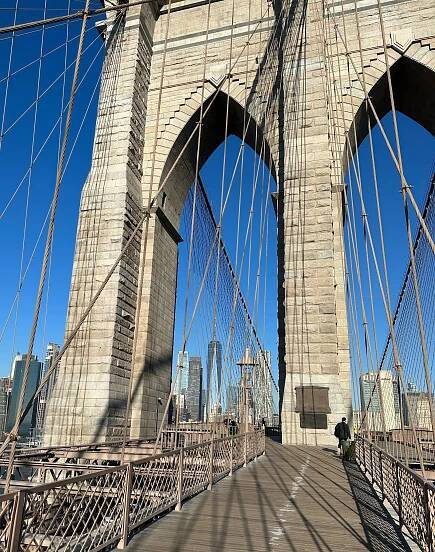 A photo taken by Scott while walking across the Brooklyn Bridge