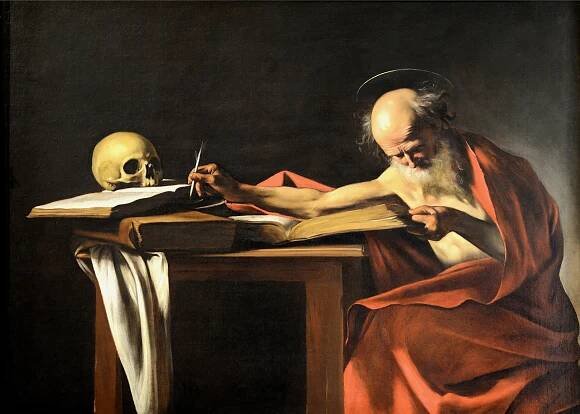Caravaggio - psaní svatého jeronýma