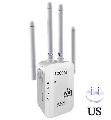 Prodlužovač dlouhého dosahu Bezdrátový WiFi opakovač Wi-Fi Booster 2,4G/5GHz Wi-Fi zesilovač 1200 Mb/s Wifi Router Přístupový bod