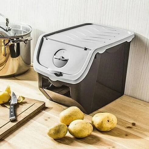 Orion Skladovací box na cibuli a brambory šedý 12 l