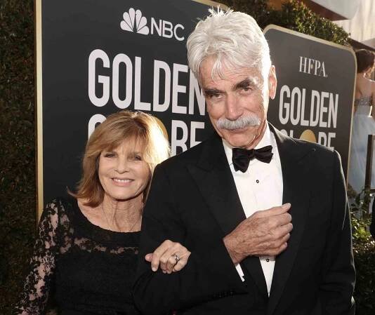 Katharine Ross and Sam Elliott arrive to the 76th Annual Golden Globe Awards held at the Beverly Hilton Hotel on January 6, 2019