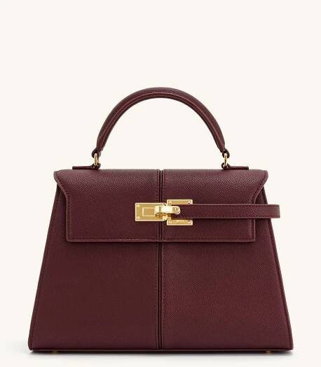 Elise Large Top Handle Bag - Claret
