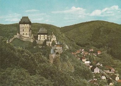 Karlštejn - hrad a vesnice - Pohlednice místopis