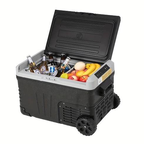 Portable Refrigerator, Portable Freezer, 37 Quart (9.25gal) Electric Cooler, -4-68 * Car Refrigerator, 12/24V * Cable & 110/240V AC, Car Fri