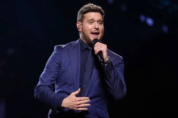 Michael Bublé performs at Arena Ciudad de México on Oct. 12, 2023, in Mexico City