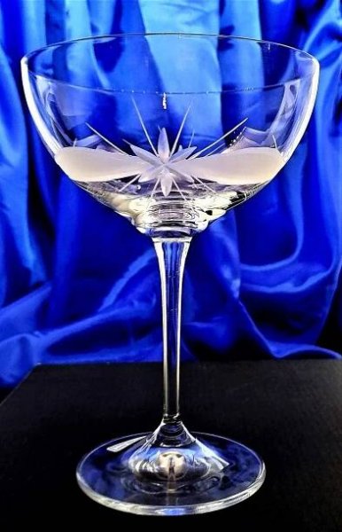 LsG-Crystal Skleničky na šampus miska ručně broušené dekor Kanta Kate-311 210ml 6 Ks.