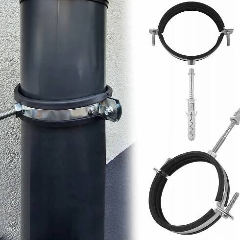 OBJÍMKA KOVOVÁ OCELOVÁ RUKOJEŤ S GUMOU PRO TRUBKY 5'(120-125) Materiál provedení ostatní kovy