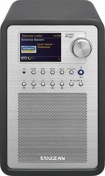 Ivo GRANDIČ - Audio video - Sangean - WFR-70 Internetové, DAB+, FM, Wi-Fi, LAN, šedé stolní rádio Sangean