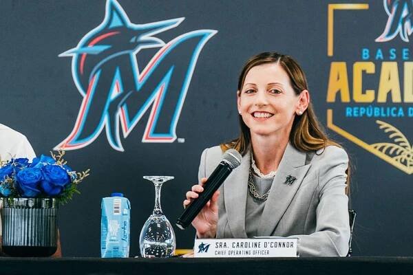 Caroline O'Connor is the Marlins' new president of business operations.