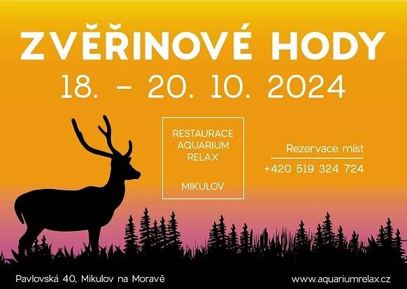 Zvěřinové hody 18. - 20. 10. 2024