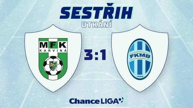 Sestřih zápasu Karviná-Mladá Boleslav