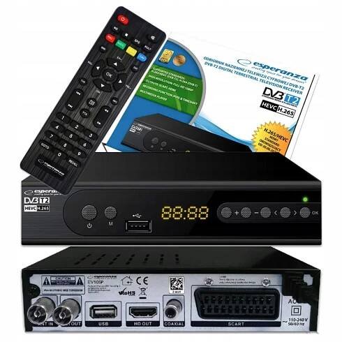 DEKODÉR HD POZEMNÍ TV TUNER DVB-T2 HEVC H.265
