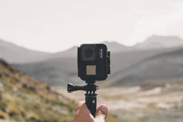 GoPro set up in the sun