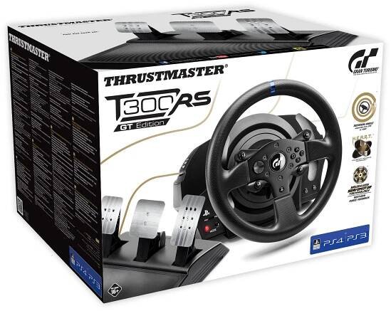 Thrustmaster T300 RS + T3PA GT Edition, volant pro PC/PS3/PS4/PS5, USB