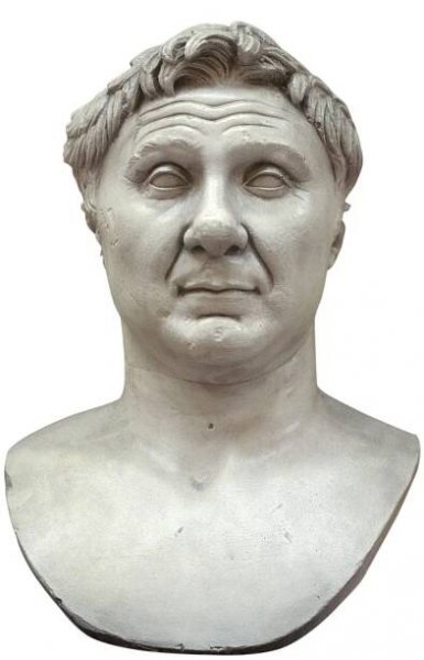 a bust of a man with soft features