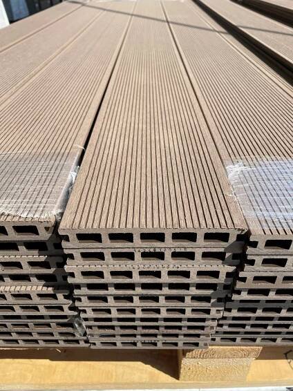 Terrassendielen WPC Premium Hohl Mahagony | dunkelbraun | 4m