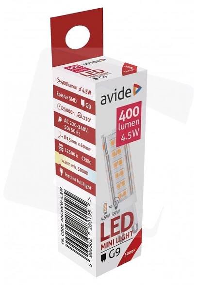 LED žárovka G9 4.5W Avide - LEDtech.cz