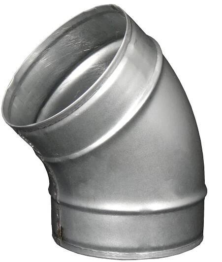 Kovové koleno kulaté 45°, Ø 125 mm