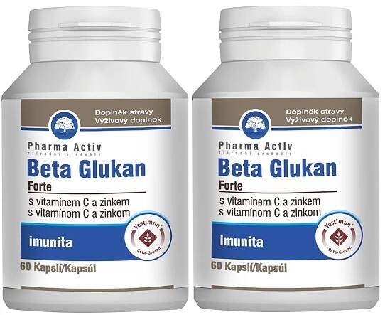 Pharma Activ Beta Glukan Forte vitamín C a zinek 60 kapslí 1+1