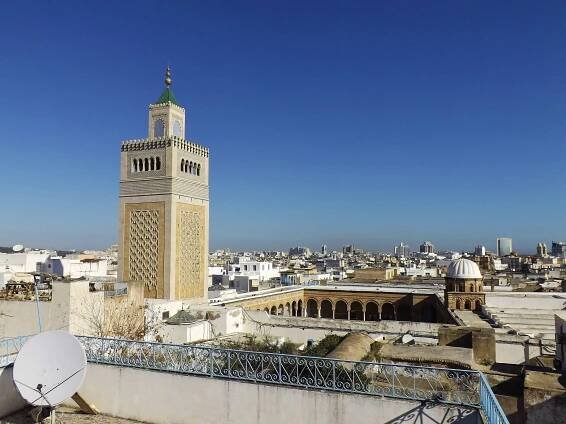 Main avenue Habib Bourguiba in Tunis capital of Tunisia