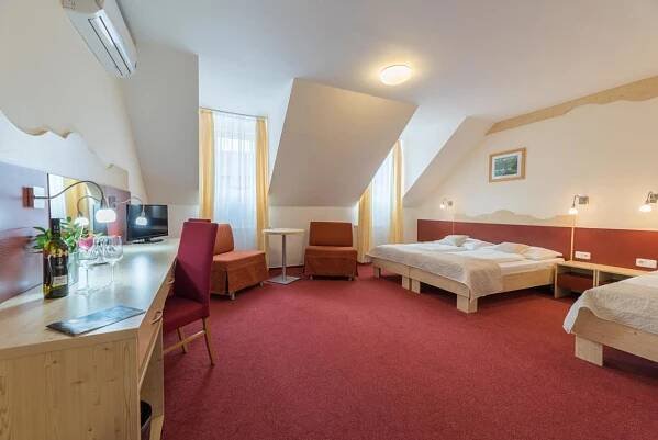 Postel nebo postele na pokoji v ubytování Wellness Hotel IRIS