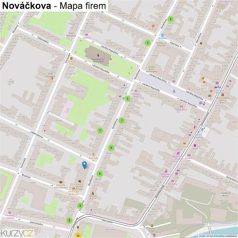 Nováčkova - mapy | Kurzy.cz