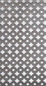 Děrovaný plech ocelový "tečka-křížek", formát 1,0 x 1000 x 2000 mm