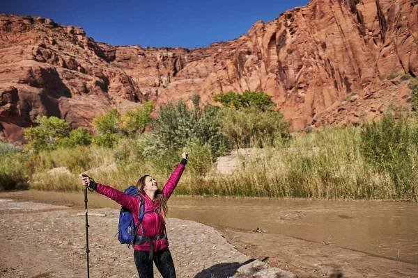 backpacking with hiking poles