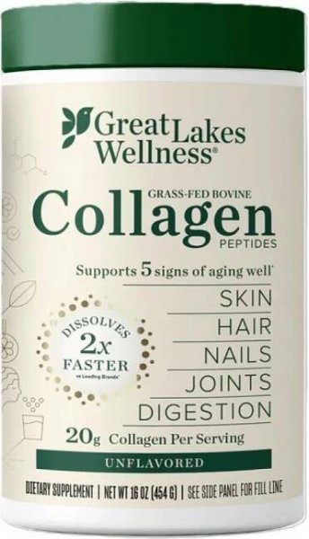 Great Lakes Collagen Hydrolysate, Hydrolyzovaný kolagen bez příchuti 454 g